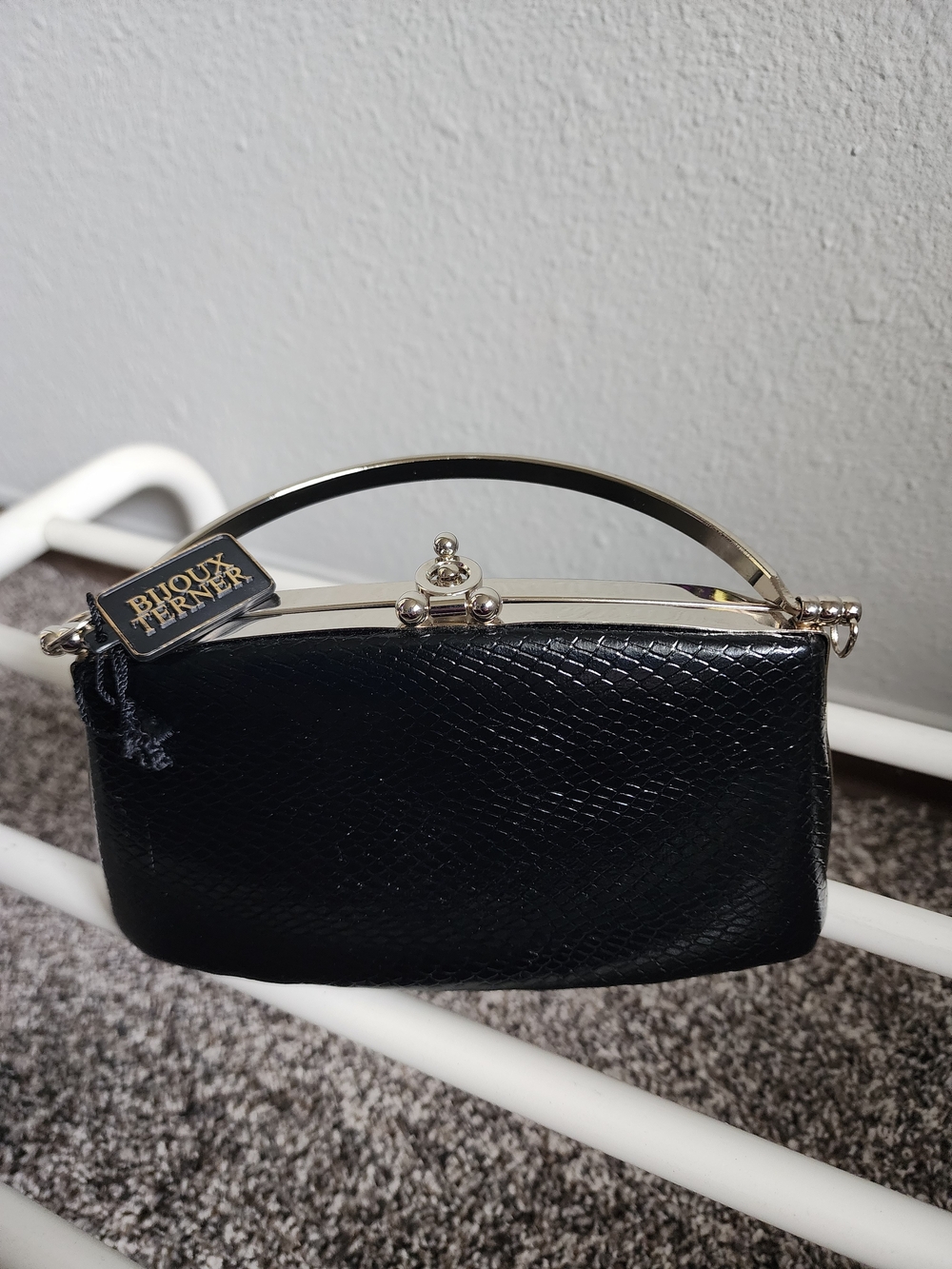 Bijoux Terner Black Handbag/Clutch With Tag. Daytiem, Evening, Special Occasion.